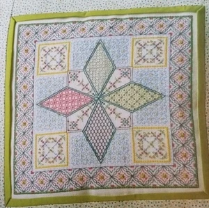 Cross Stitch "SUMMERTIME" pattern ~ black work, pinwheel - Picture 1 of 1