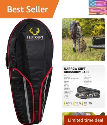 Estuche de ballesta suave ligero y resistente al agua con correas acolchadas - negro/rojo Foto 1 de 4