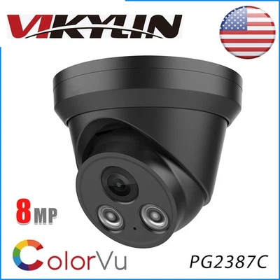 Vikylin 4K 8MP Color Full color IP Security Camera Turret MIC Home Outdoor