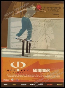 Gravity Games Skateboarder T.V. Show Athletes 2000s Print Advertisement Ad 2001 - Picture 1 of 1