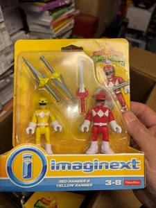 RARE Imaginext Mighty Morphin Power Rangers Red And Yellow Ranger ~ NEW IN BOX - Bild 1 von 2