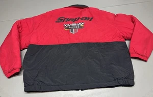 Giacca trapuntata vintage Snap On Tools Racing rossa uomo 3XL swingster made in USA - Foto 1 di 15