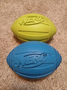 Nerf Dog Ridged Football Dog Toy with Interactive Squeaker, Lot Of 2!!! - Picture 1 of 4