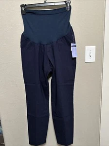 Motherhood Maternity 2XL Navy Skinny Tapered Leg Career Stretch Pants New w/ Tag - Picture 1 of 8