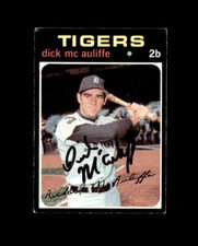 Dick McAuliffe Signed 1971 Topps Detroit Tigers Autograph