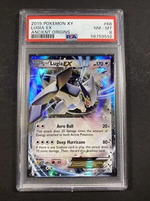 2015 POKEMON XY ANCIENT ORIGINS LUGIA EX 68/98 PSA 8 NM MINT - Image 1 of 2