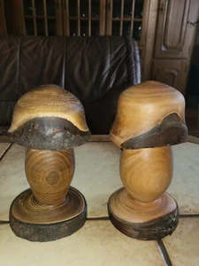 5 Hand Gedrechselte deko pilze holz - Bild 1 von 7