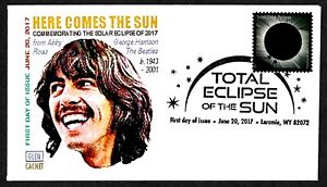 USA SCOTT #5211, GLEN FDC COVER TOTAL ECLIPSE OF THE SUN GEORGE HARRISON BEATLES