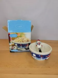 Set ciotola e spargitore ST NICHOLAS SQUARE Let it Snow Dip pupazzo di neve vacanze inverno - Foto 1 di 11