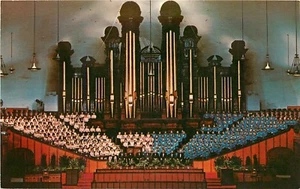Postal de Coro y Órgano del Tabernáculo Temple Square Salt Lake City Utah - Imagen 1 de 2