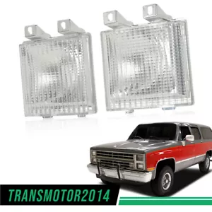 Pair Fit For Chevy GMC Pickup Truck Turn Signal Side Corner Marker Lamp Light - Picture 1 of 12