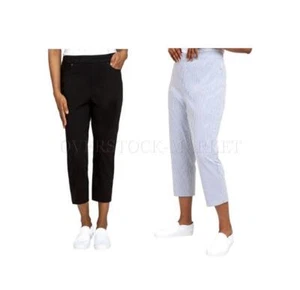 NEW! WOMEN'S MARIO SERRANI ITALY PULL ON COMFORT STRETCH FABRIC CAPRI! VARIETY - Picture 1 of 4