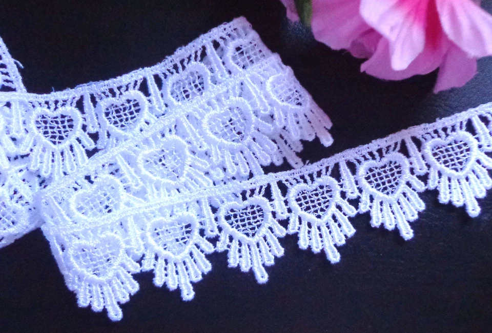  Venise Lace, 1+3/8 inch wide white color   selling by the yard - Image 1 of 1