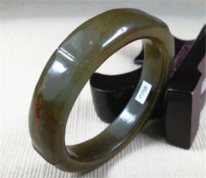 Brazalete de Jade Hetiano Rojo Verde Grado A 54 mm - Imagen 1 de 10