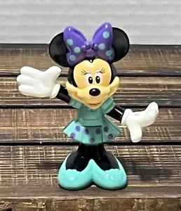 Disney Minnie Mouse Mattel 3"" figura de lunares azulados arco púrpura lunares - Imagen 1 de 7