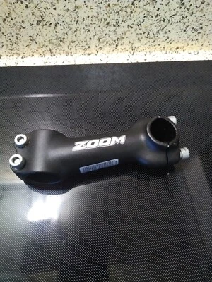 Guidão de liga de alumínio com zoom haste mountain bike preto - Imagem 1 de 4