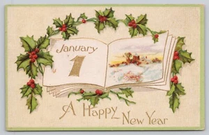Postcard  Happy New Year Washington MO 1909 Embossed - Picture 1 of 2