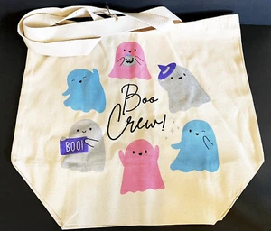 Halloween Canvas Einkaufstasche Tasche Trick Treat Ghost Boo Neu mit Etikett gruselig Tjmaxx - Bild 1 von 3
