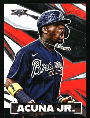 Ronald AcuÃ±a Jr. 2021 Topps Fire #100 BASEBALL Card - Image 1 of 2