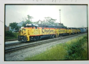 RR TRAIN Slide C&O Chesapeake & Ohio GP-39 #4291 Akron OH 1987 AB19 - Picture 1 of 2