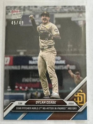 2024 Topps Now DYLAN CEASE (No Hitter) #45/49 SD Padres CARD #471 - IN HAND! - Image 1 of 2