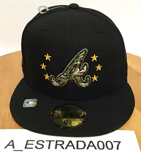 Atlanta Braves New Era Día de las Fuerzas Armadas Bajo Perfil 59Fifty Sombrero Ajustado 6 7/8 Nuevo con Etiquetas - Imagen 1 de 8