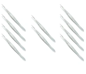 10 Iris Forceps 4" Straight 1x2 Teeth Surgical Medical Instrument SS Economy - Picture 1 of 4