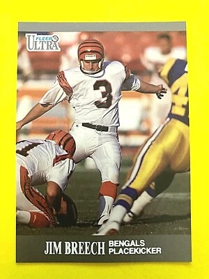 1991 FLEER ULTRA #12 JIM BREECH CINCINNATI BENGALS  090922 - Image 1 of 2