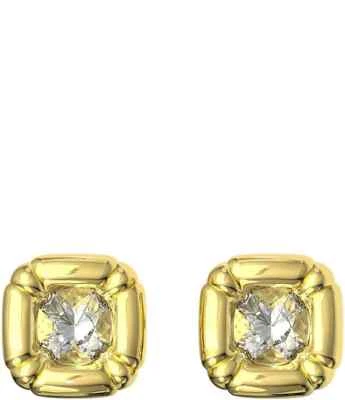Swarovski Dulcis Stud Earrings Cushion Cut Crystals, Yellow, Gold-Tone 5613658 - Image 1 of 4