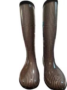 Kamik Women’s Sz 7 Houndstooth Rain Boots - Picture 1 of 7