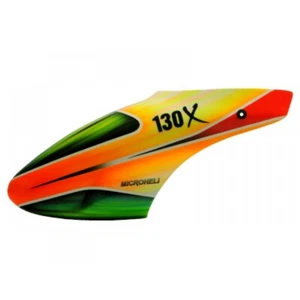 Microheli Airbrush Fiberglass Alien Green Canopy - BLADE 130X - Picture 1 of 1