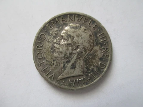 1927 Italy 5 Lire Silver Coin Cover