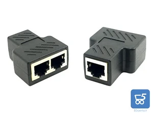 Set 2 Splitter Sdoppiatore Telefonico RJ-11 Telefonico centralina telefono 4p 6p - Foto 1 di 2