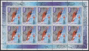SUIZA - HOJA DE IMPRESIÓN CRUZ ROJA HELICÓPTER 2002 Mi.: 1784 - **Estampillada sin montar o nunca montada** - Imagen 1 de 1