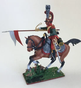 Dipinto soldato di metallo napoleonico 1/30, statuetta cavalleresco francese SOLDATI DI VITE - Foto 1 di 4