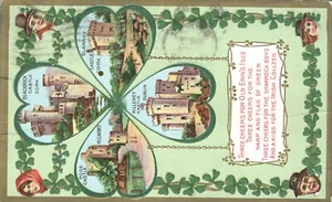 Kleeblatt Schlösser Drei Jubel für Irland 1912 Postkarte - Bild 1 von 2