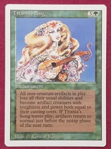 Magic The Gathering REVISED EDITION TITANIA'S SONG green card MTG - Picture 1 of 2