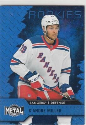 2020-21 Metal Universe Parallel Blue Spectrum K'ANDRE MILLER RC #148 Rangers - Image 1 of 2