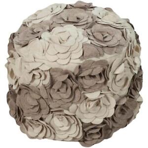 Artistic Weavers Accent Pouf 18"x18"x14" Chenille Living Room Furniture Camel
