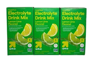 3 boxes/24 packs total Up&Up Electrolyte Drink Mix Lemon Lime BB 08/2026 - Picture 1 of 2