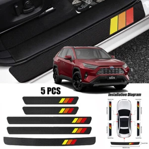 5X For Toyota RAV 4 Accessories Car Door Sill Plate Protector Rear Truck Covers - Picture 1 of 14