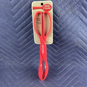 SALAD Serving TONGS Scissor Type Fork & Spoon Grip BRAND NEW Fast Ship - Picture 1 of 2