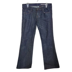 Vintage Buffalo David Bitton Sz 30 Poem Jeans Low Rise Wide Leg Dark Dingy Wash - Picture 1 of 12