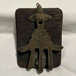Moroccan Brass Hamsa Hand of Fatima Door Knocker Part Handmade - Picture 1 of 12