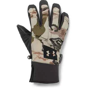 Under Armour Mid Season Windstopper Hunting Glove Mens Small Camo Gore Tex - Picture 1 of 4