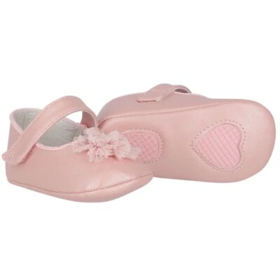 MAYORAL Baby Girls Pink Flower Pre Walker Shoes Infant Size UK 0.5 EU16 New - Image 1 of 4