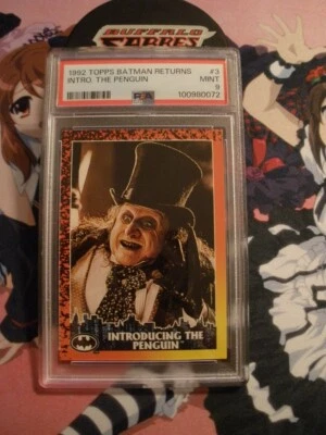 1992 Topps Batman Returns #3 Introducing, The Penguin (PSA 9) Danny DeVito RC! - Image 1 of 2