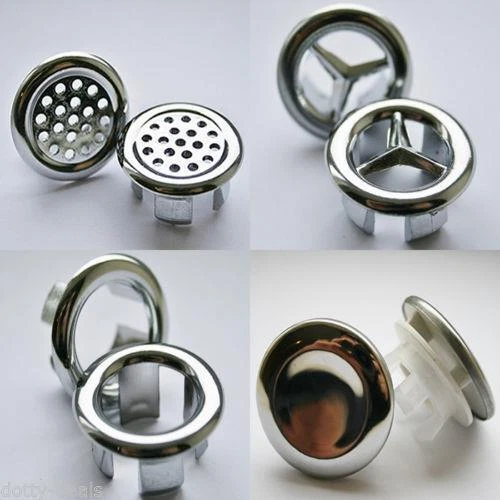 Overflow Covers for Ceramic Sink / Chromed Trim 4 Designs - Image 1 of 1
