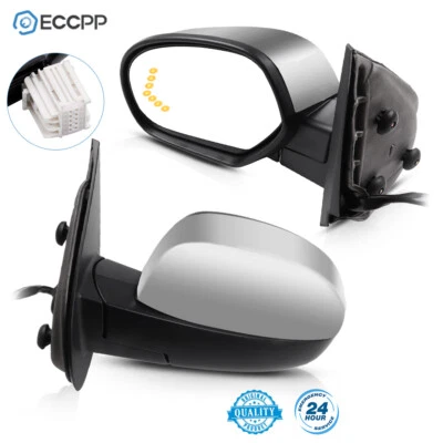 Power Mirrors For 2007-13 GMC Pickup SUV Heated Chrome With Memory Signal Light — 第 1/4 张图片