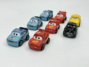 Disney Pixar Cars Diecast Mini Racers 8 Pc Lot McQueen Police Yellow - Picture 1 of 10